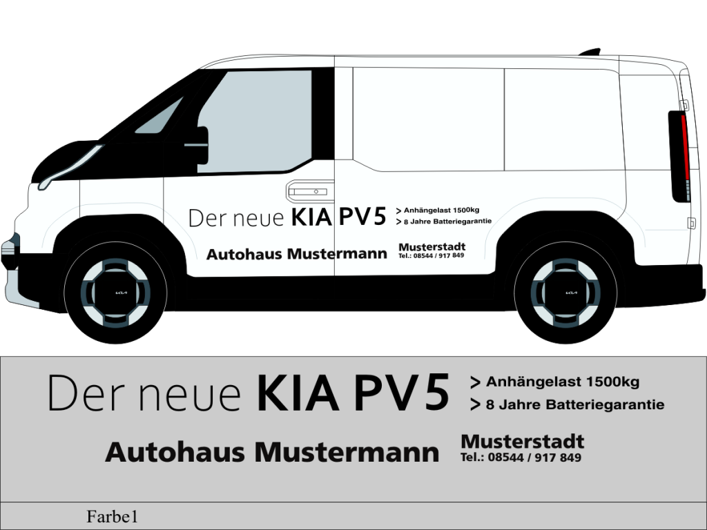 Beschriftungsvorschlag Nr 3278 für KIA PV 5